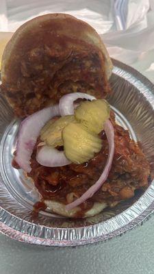 BBQ jackfruit sandwich