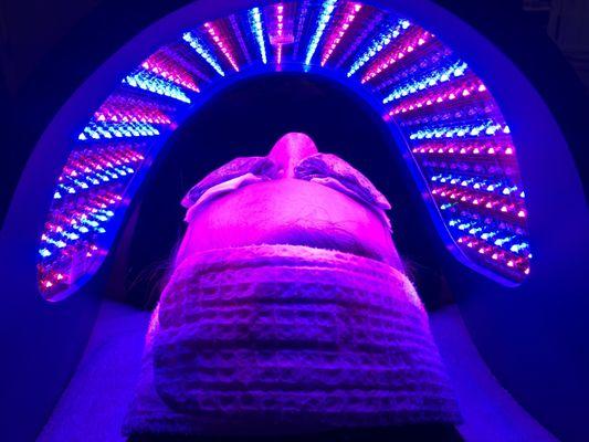 LED treatments rejuvenate skin and help heal acne.