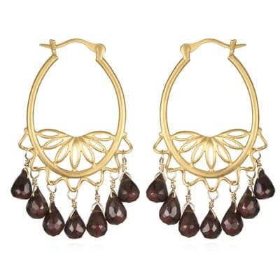 Garnet chandelier earrings