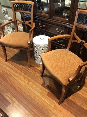 Kitchen chairs with chenille fabric