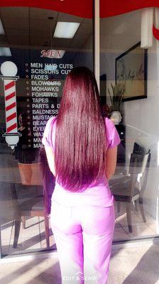 Loving my red hair!!! Bliss beauty salon!