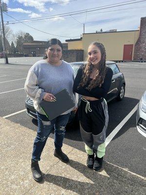 Drive instructor and my daughter before they took off.