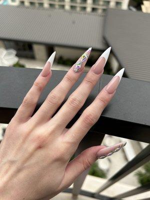 Acrylic stiletto nails