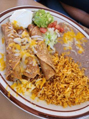 Chicken Flauta Plate