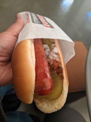 Hot dog at Chase Center