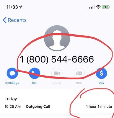 On hold for almost 1 hour (proof)