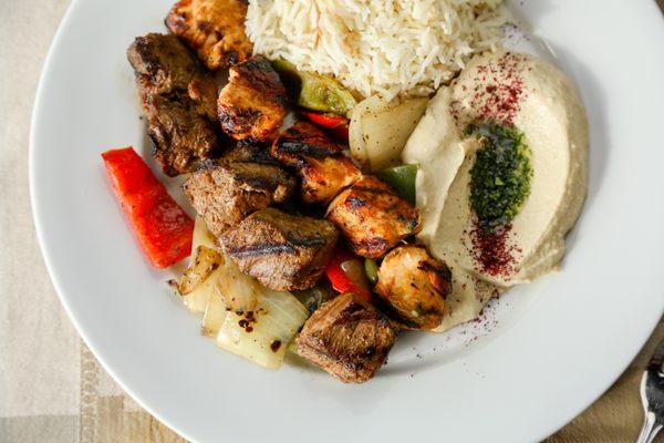 Combo kabob platter