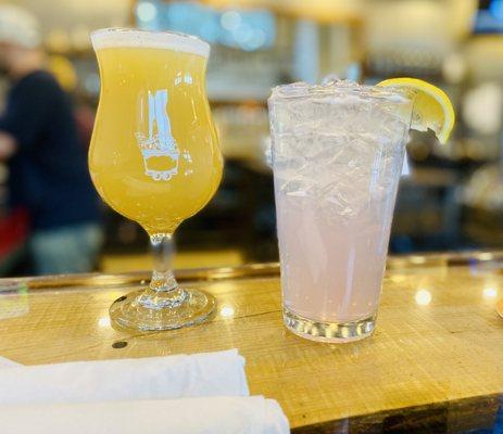 Trail tag Hazy IPA and Lavender Lemonade