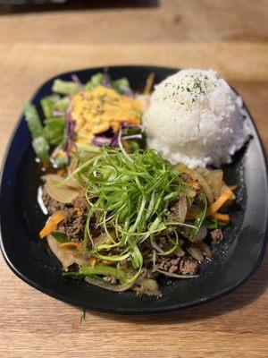 Beef Bulgogi Over Rice (~$17)