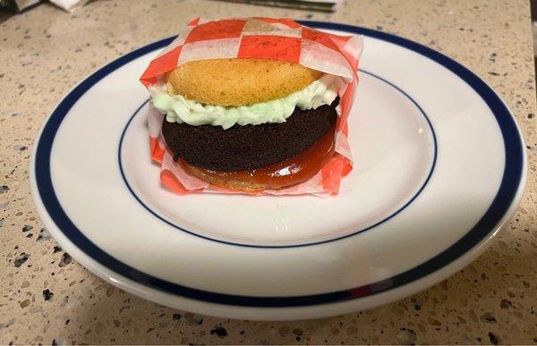 Q: Is that a burger or a cake?  A: Yes