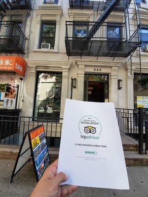 Certificado de Excelencia en Tripadvisor