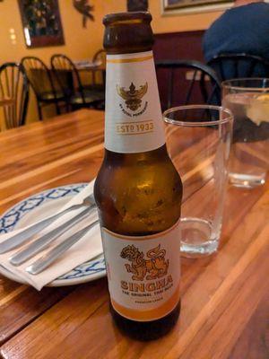 Singha Thai beer