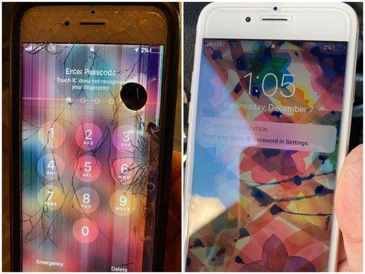 iPhone 6, before and after