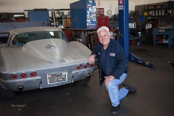 Wally and his Corvette.