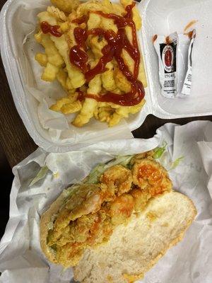 Shrimp Po Boy with Fries