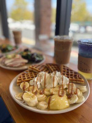 Toffee Banana Waffle