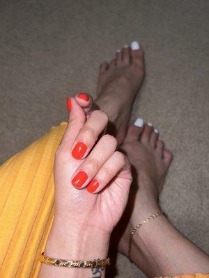 The perfect clean and simple manicure and pedicure