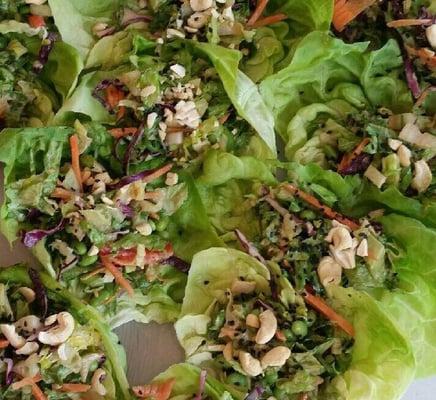 Asian-style chopped salad lettuce wraps