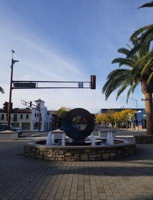 View of downtown from the station entrance