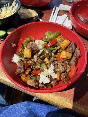 Spicy steak tips