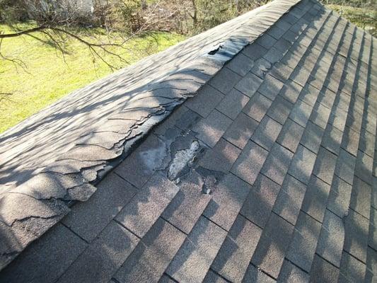 Have you seen the damage on the roof yet?