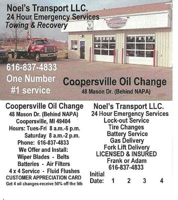 Coopersville Oil Change