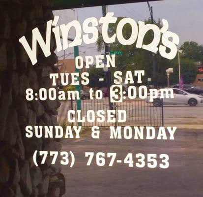 Yes, closed on Sunday and they close promptly at 3pm M-Sa. Don't go in at 2:55 and expect them to spend 15 minutes with you.