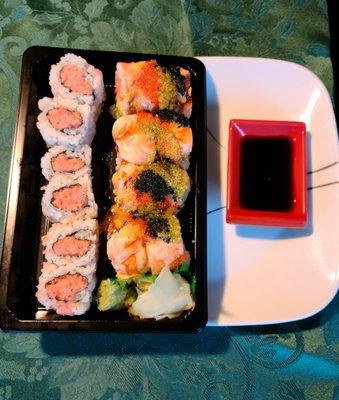 Spicy Tuna & Hidden Dragon Rolls