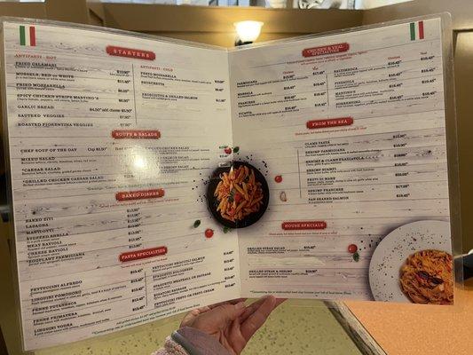 Inside whole menu