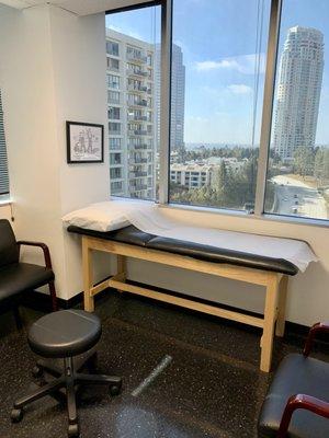 One of our eight exam rooms offering beautiful views of Century City.