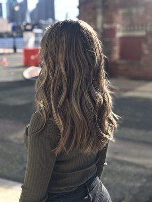 Full balayage and Style by Marcela