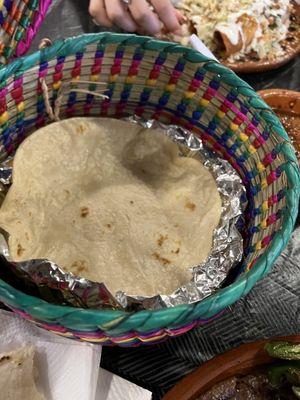 Hand made tortillas de maiz