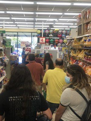 Line in front of me was better than the line behind me.