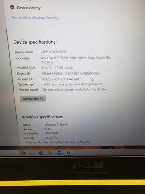 Windows 10 info