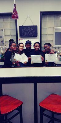 We have new students starting every Monday. These are 4 recent grads. Congrats ladies #barlife