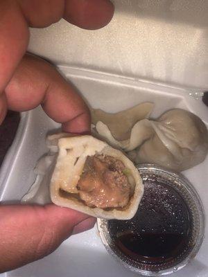 UNSEASONED Steamed Meat Dumplings