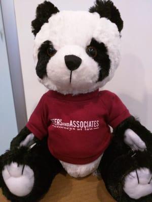 Free 10" Plush P and A panda for clients who check into our firm! (while supplies last)