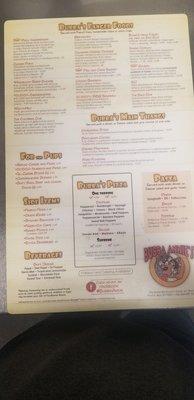 Picture of the new menu