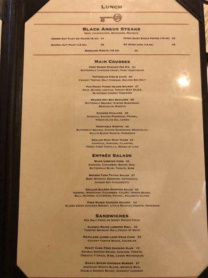 Menu 2018