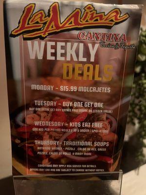 Weekly deals