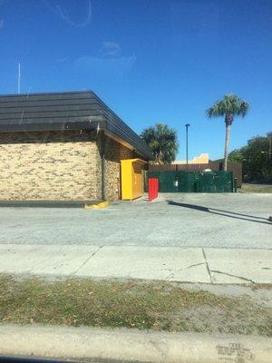 Amazon lockers in back of building