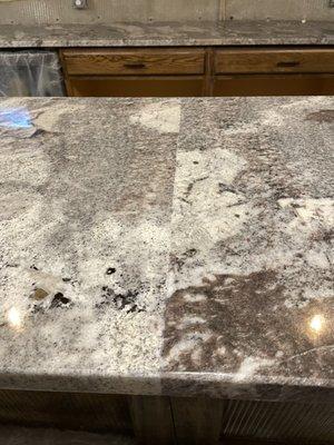 Granite counter top for our basement bar.