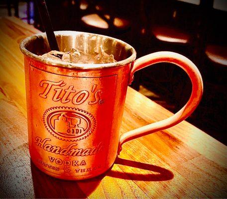 Moscow mule, chilled copper mug & majestic & refreshing!!!!!