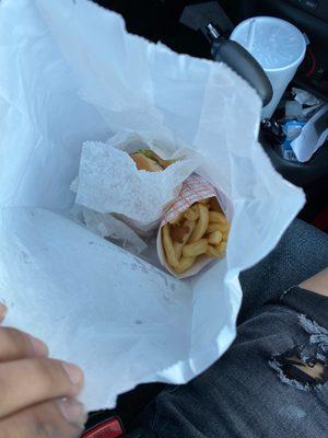 Burger and fries.