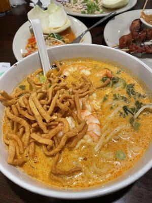 Yellow curry noodle soup