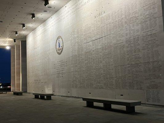 Names of soldiers who have given their lives in the defense of ours.