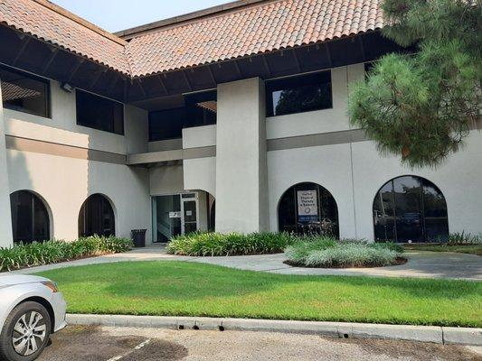 Our office faces Almaden Expy, just inside the entrance with the single silver door.