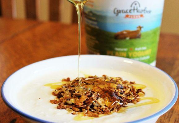 Try some yogurt and granola together! Yum!!