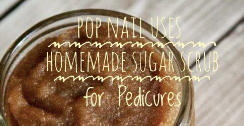 We use homemade brown sugar scrub made with organic ingredients for exfoliating your legs!