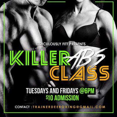 This amazing Ab class will help create superior core strength; sculpt abdominal area, and shred unwanted belly fat.